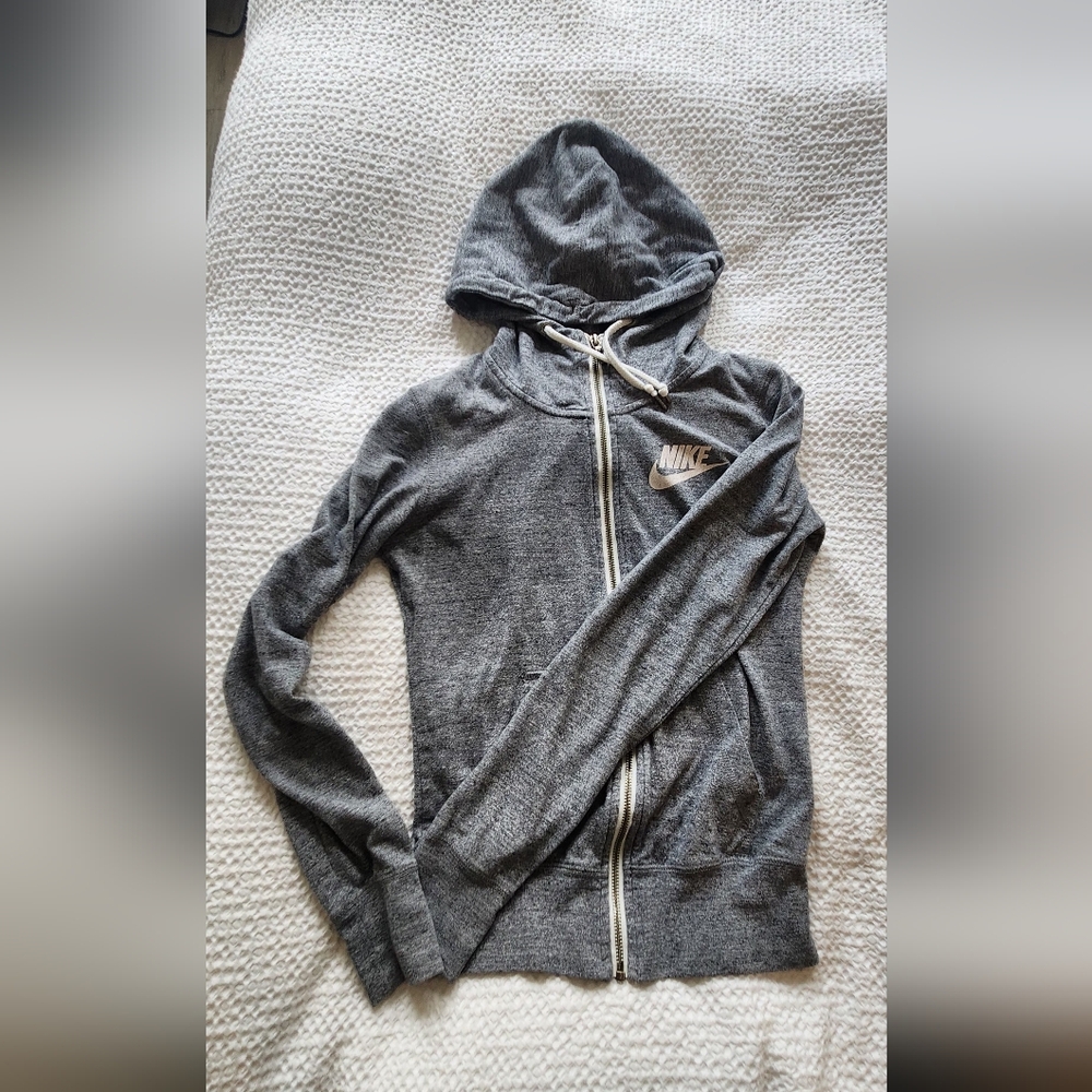 Nike Gray Zip-Up Hoodie